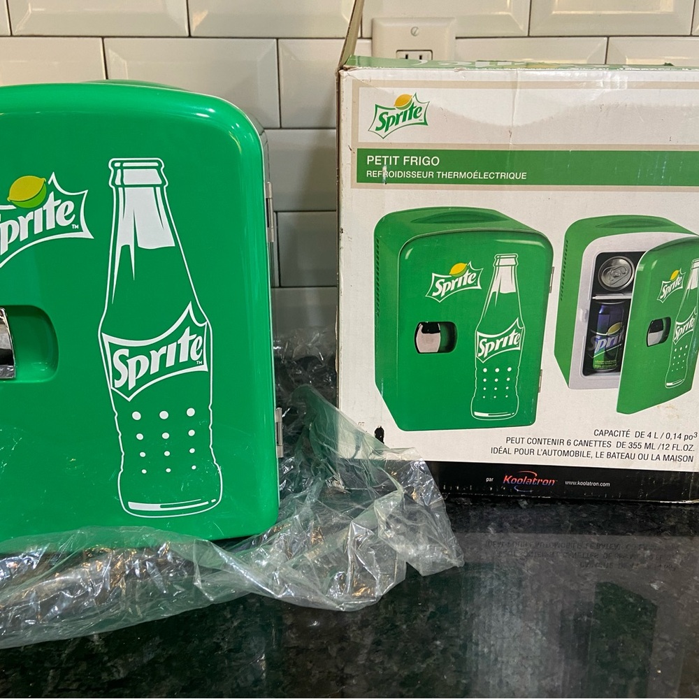 Green Mini Fridge - Portable Beverage Cooler